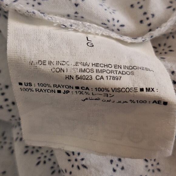 Old Navy Sleeveless Top Women's Large Lightweight Flowy Keyhole Geometric Layer - Picture 7 of 8